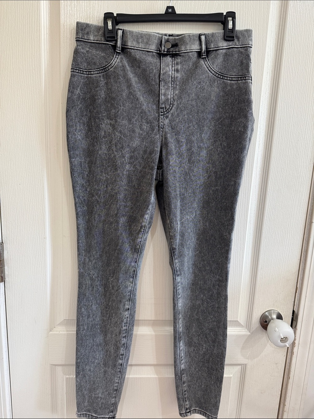 High-Rise Grey Washed Women’s Stretchy Jeans